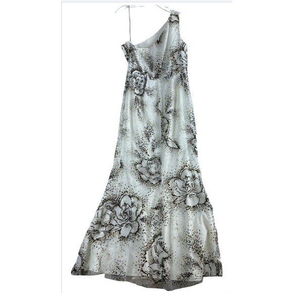 Marchesa Notte Gown Maxi Dress Sz 8 Floral Special Occasion Prom Wedding - Picture 2 of 11